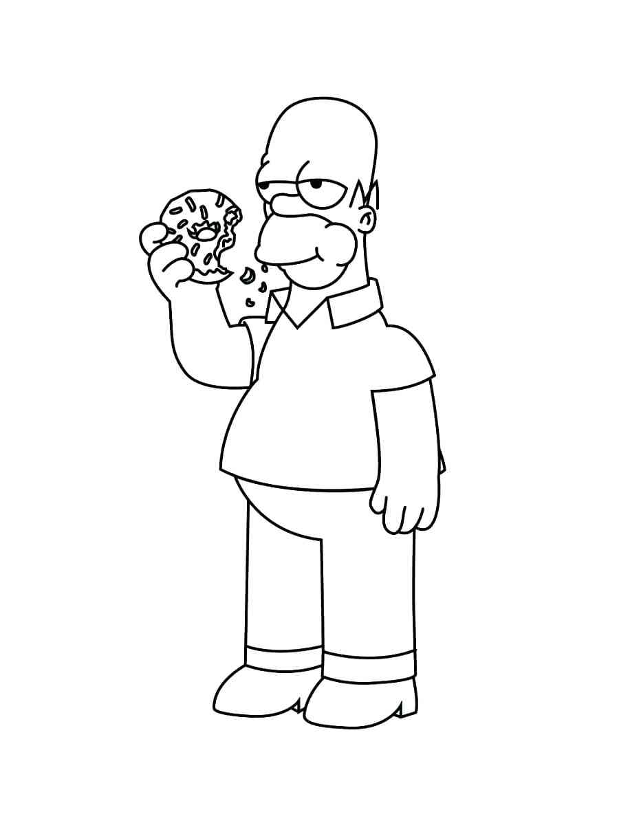 Homer Simpson 17 coloring page