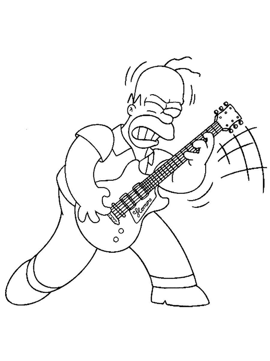 Homer Simpson 18 coloring page