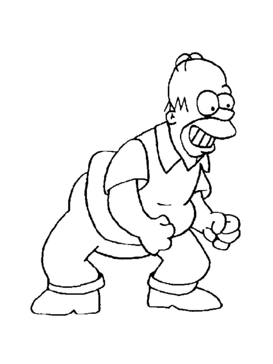 Homer Simpson 19 coloring page