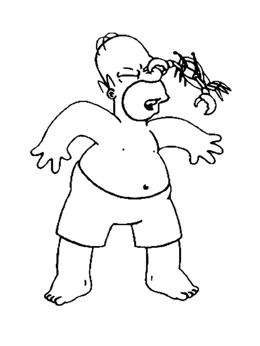 Homer Simpson 20 coloring page
