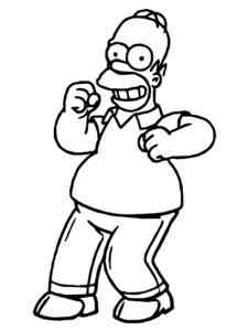 Tricky Homer Simpson coloring page