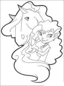 Alma Rodriguez and Button coloring page