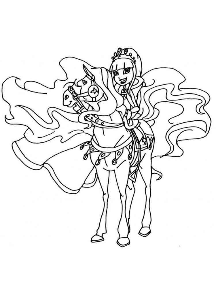 Princess Linia and Windy coloring page
