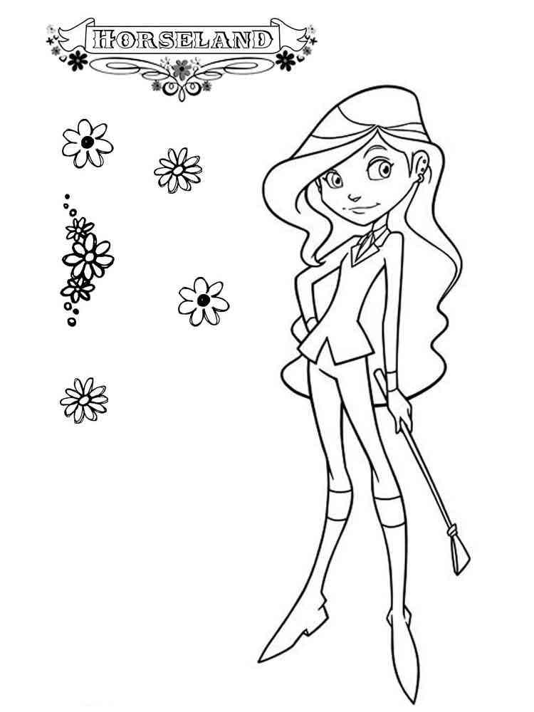 Sarah Whitney from Horseland coloring page