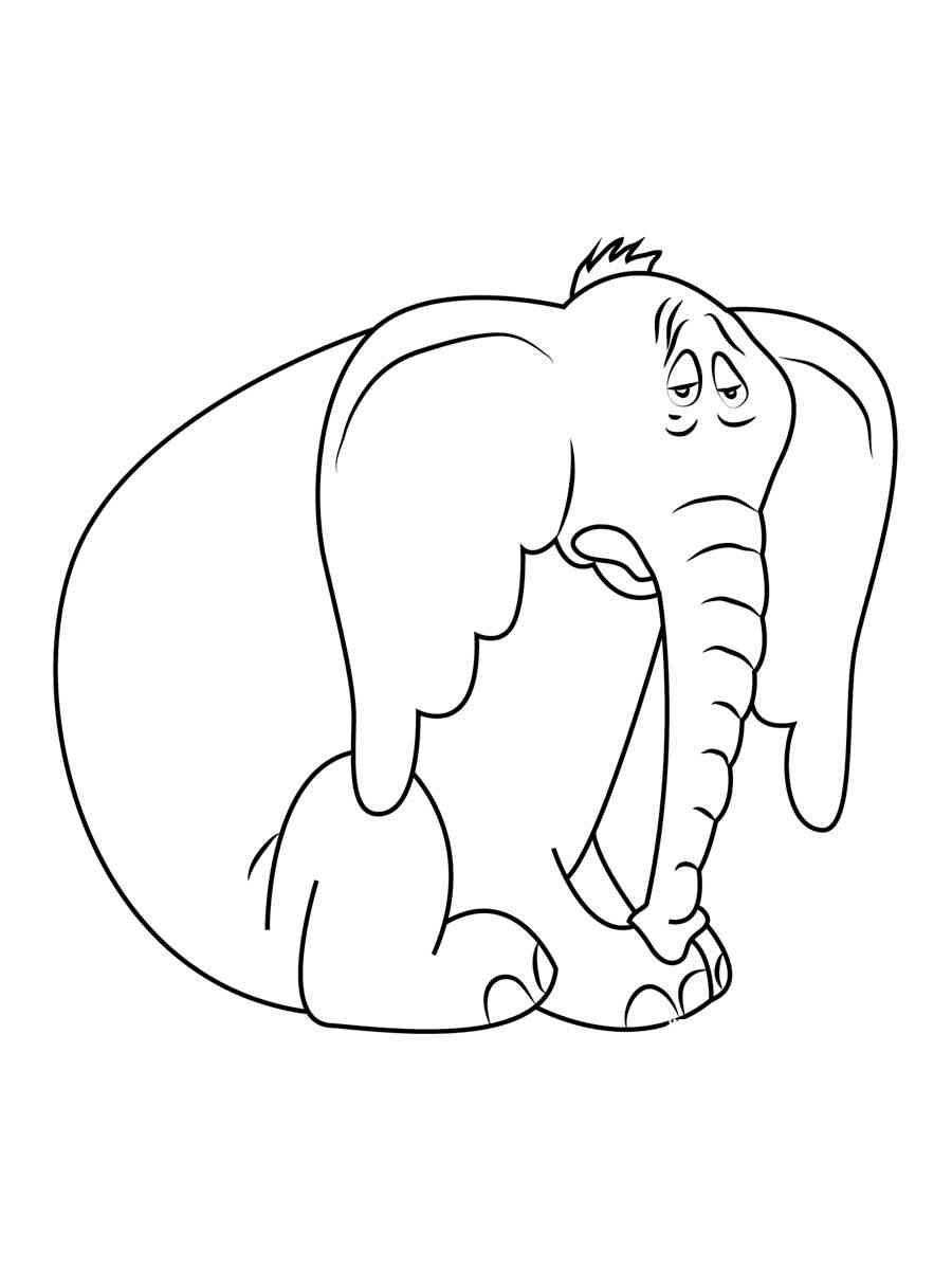 Sad Horton coloring page