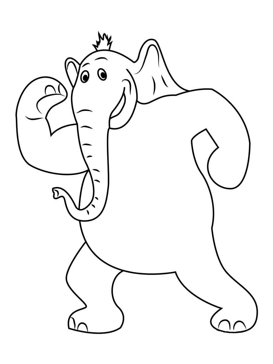 Horton 9 coloring page