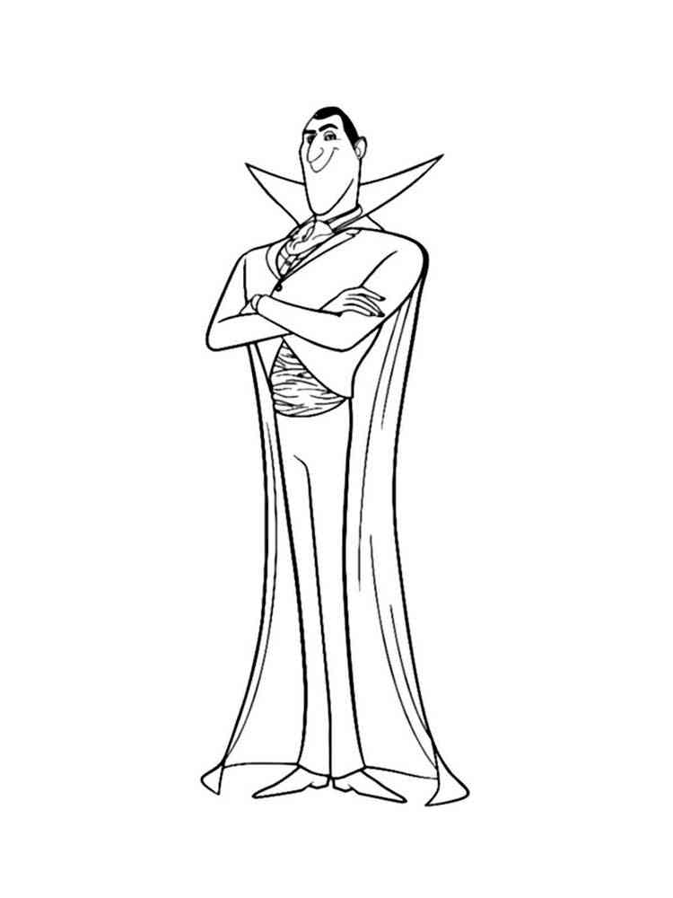 Dracula from Hotel Transylvania coloring page