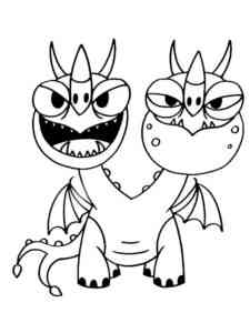 Chibi Barf and Belch coloring page
