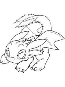 Chibi Toothless coloring page