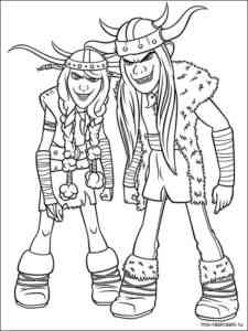 Ruffnut and Tuffnut coloring page