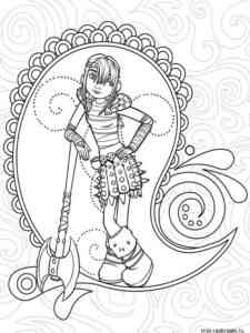 Easy Astrid coloring page