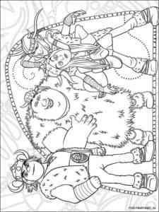 Ruffnut, Tuffnut, Fishlegs Ingerman and Snotlout Gary coloring page