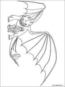 Toothless and Hiccup coloring page