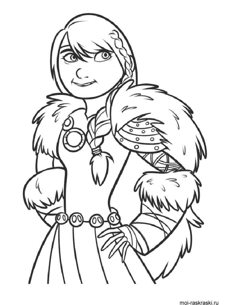 Simple Astrid coloring page