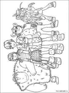 Best friends from How To Train Your Dragon coloring page