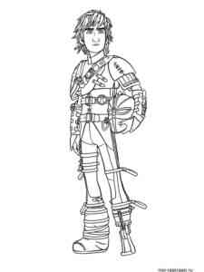Viking Hiccup coloring page