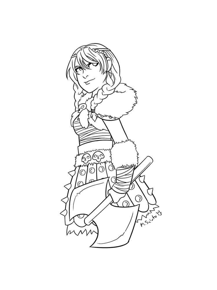 Terrible Astrid coloring page