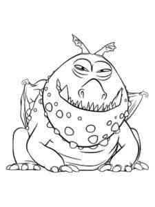 Funny Meatlug Dragon coloring page
