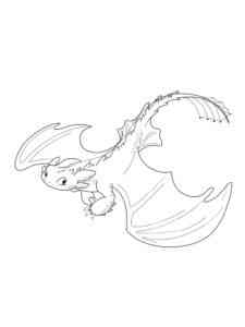 Light Fury from How To Train Your Dragon coloring page