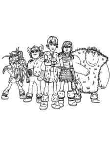 How To Train Your Dragon Characters coloring page