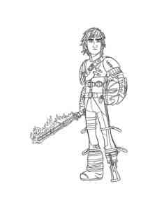 Brave Hiccup coloring page