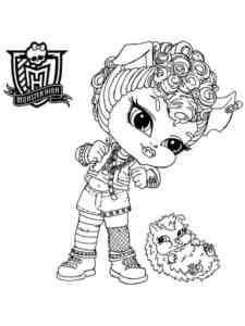 Chibi Howleen Wolf coloring page