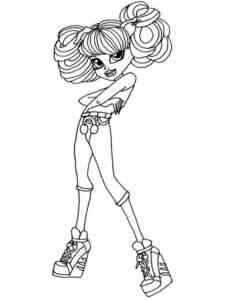 Cute Howleen Wolf coloring page