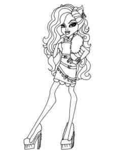 Stylish Howleen Wolf coloring page