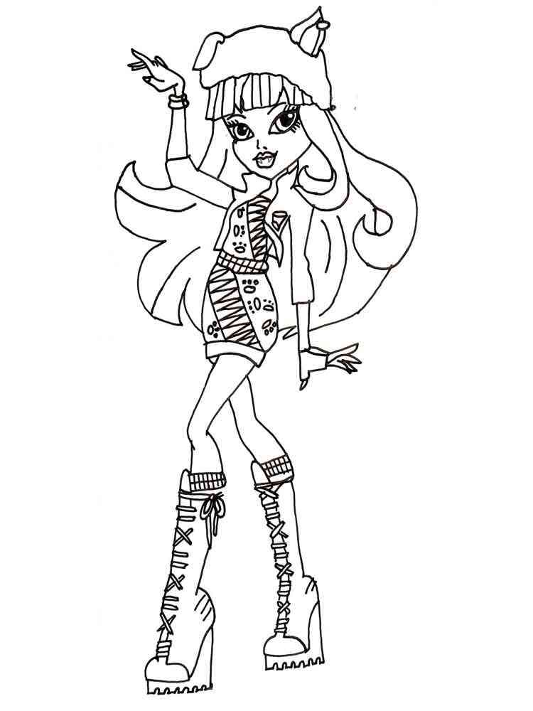 Amazing Howleen Wolf coloring page