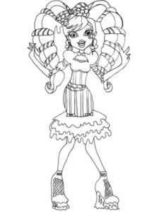 Howleen Wolf with an unusual hairstyle coloring page
