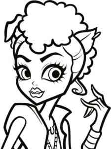 Face Howleen Wolf coloring page