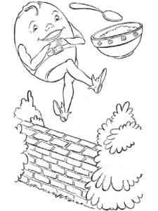 Cartoon Humpty Dumpty coloring page