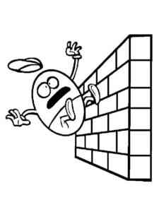 Humpty Dumpty fell off the wall coloring page