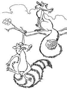 Scrat with girlfriend coloring page