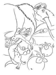 Buck Weasel and Manny coloring page