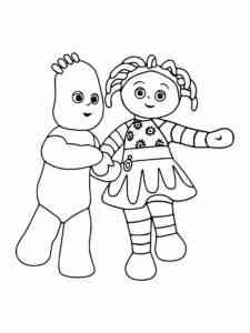Upsy Daisy and Iggle Piggle coloring page