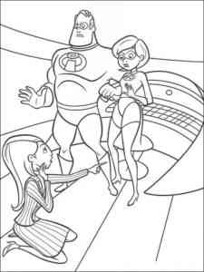 Bob and Helen Parr from Incredibles coloring page