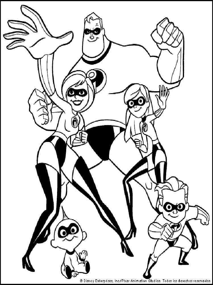 Incredibles 2 coloring page