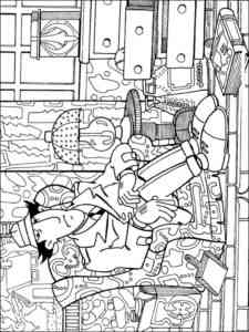 Gadget in your office coloring page