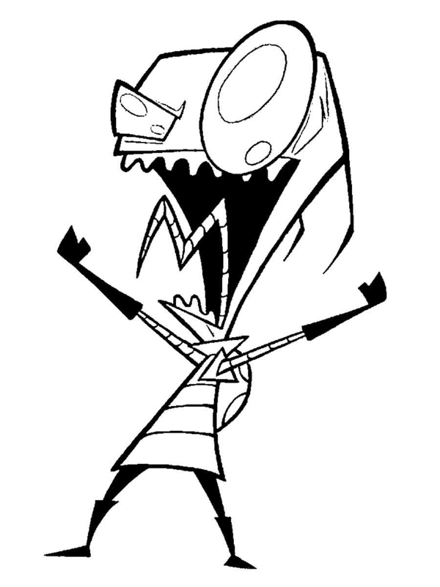 Invader Zim 15 coloring page