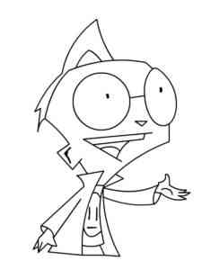 Dib from Invader Zim coloring page