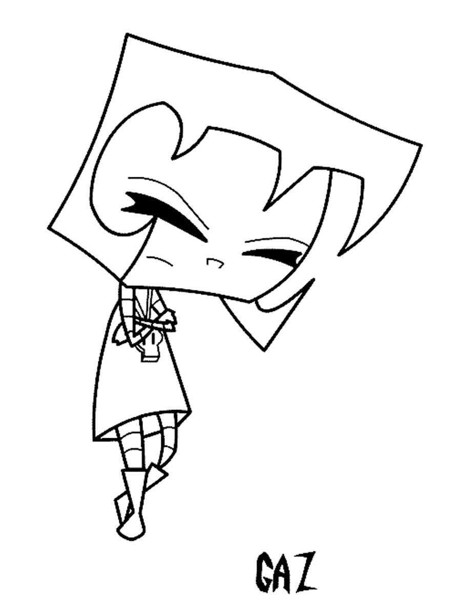 Invader Zim 5 coloring page