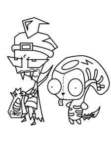 Invader Zim 8 coloring page
