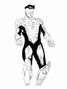 Superhero from Invincible coloring page