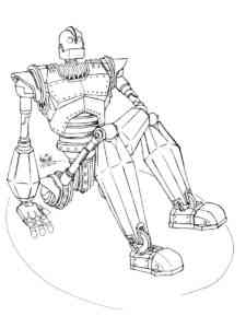 Sitting Iron Giant coloring page