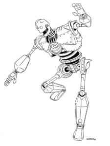 Dancing Iron Giant coloring page