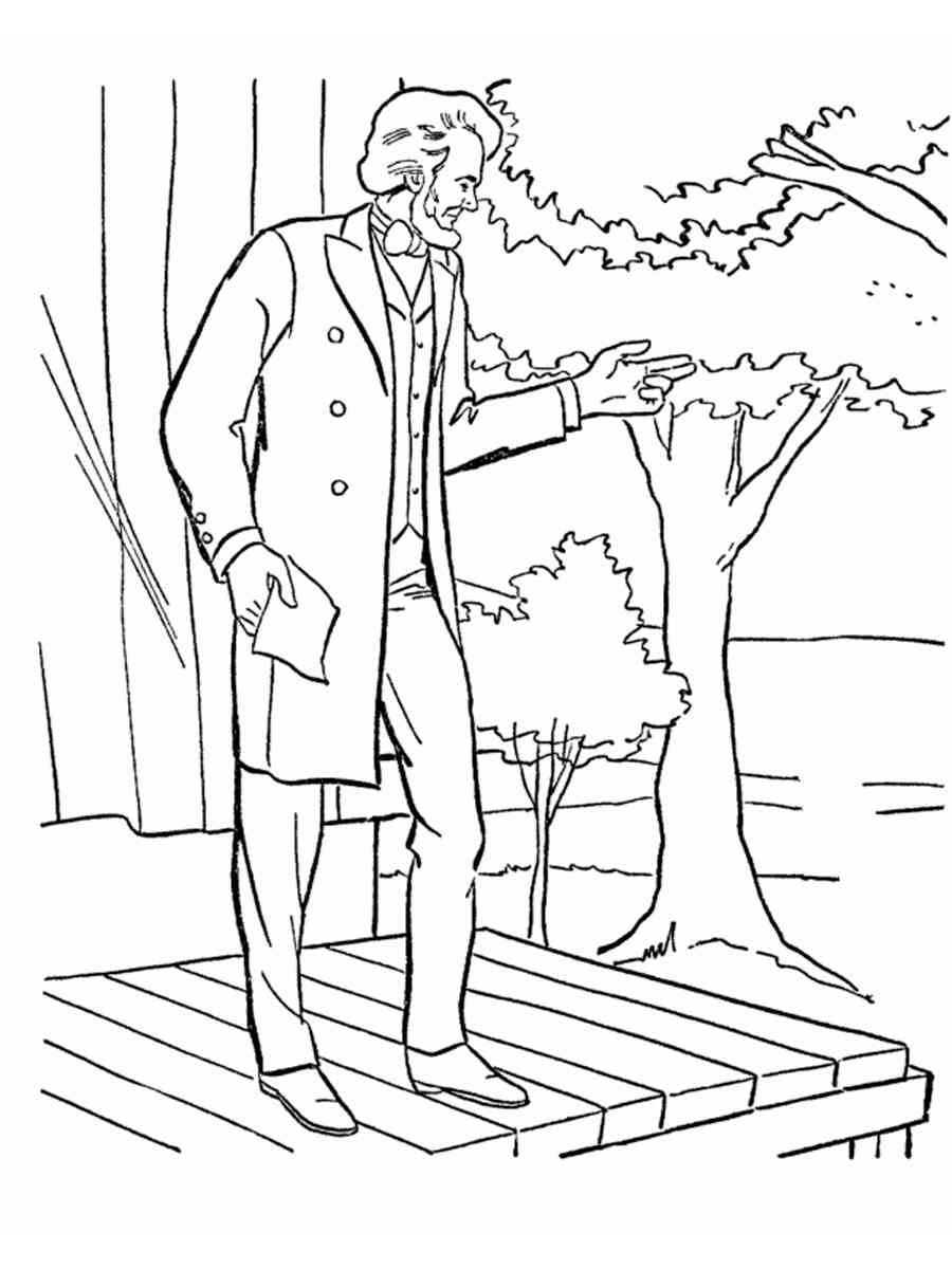 16th President Lincoln coloring page