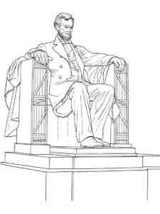 Statue of Abraham Lincoln coloring page