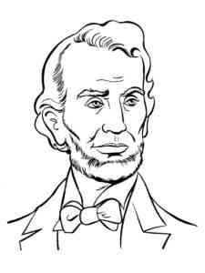 Face Abraham Lincoln coloring page