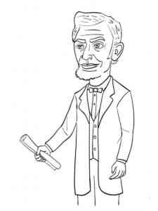 Drawn Abraham Lincoln coloring page